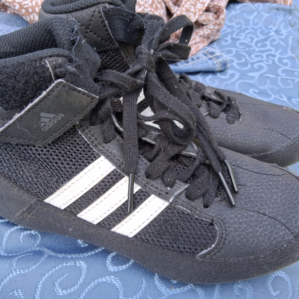 Adidas Kids Black and White High-Top Sneakers